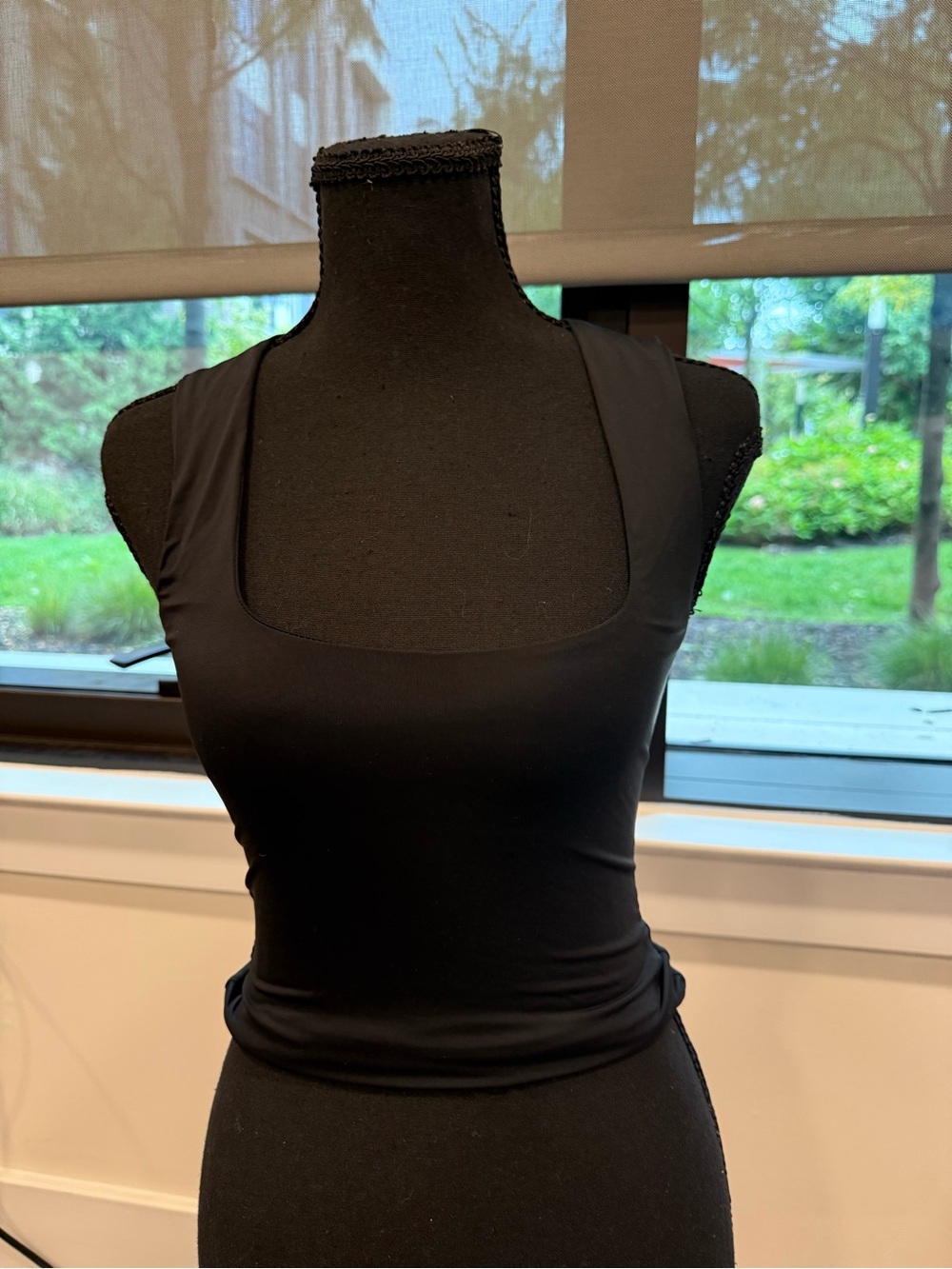Princess Polly Black Square Neck Tank Top